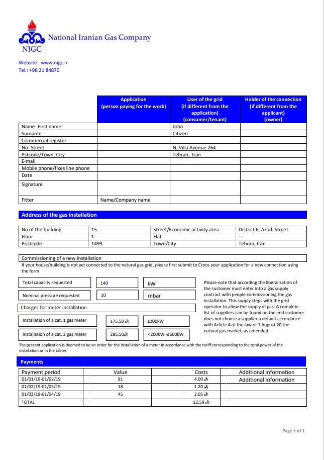  Minol USA business utility bill 